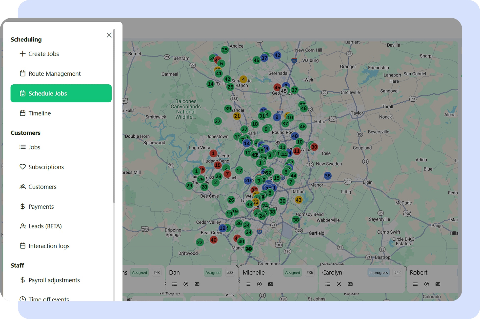 user friendly crm for cleaning company